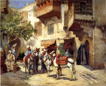 北アフリカの市場 アラビア語 フレデリック・アーサー・ブリッジマン Oil Paintings